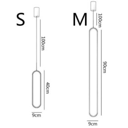 Moderné závesné svietidlo Minimalistické oválne závesné svietidlo
