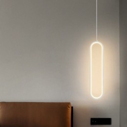 Moderné závesné svietidlo Minimalistické oválne závesné svietidlo
