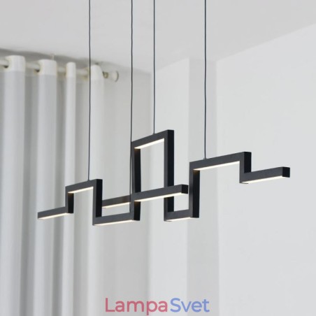 Moderný závesný svetlý akrylový čierny luster Moderný závesný svetlý akrylový čierny luster