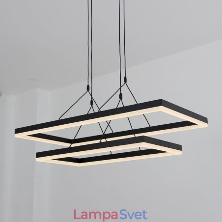 Moderný rámový závesný svetlý akrylový čierny luster Moderný rámový závesný svetlý akrylový čierny luster