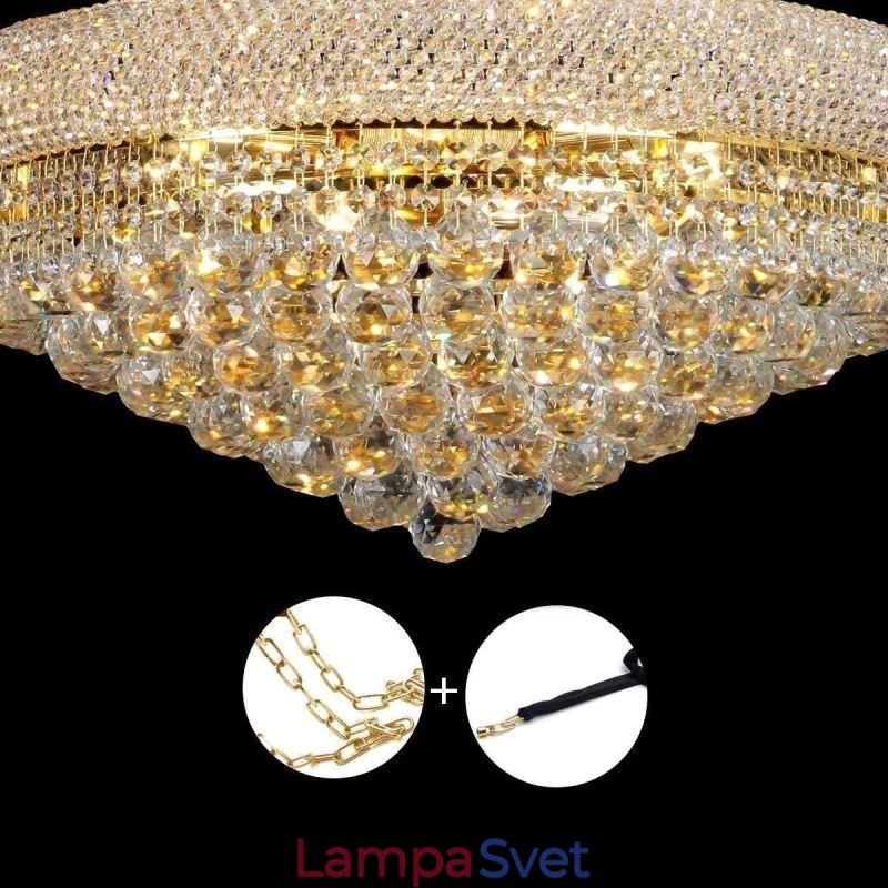 Luster v tvare koruny Luxusné krištáľové závesné svietidlo