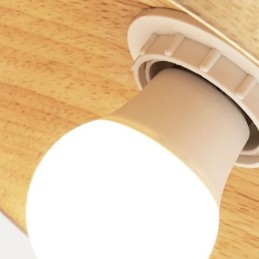 Japonský drevený prívesok svetlo klobúk závesné svetlo