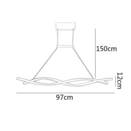 Moderné závesné svietidlo Twist Design závesná lampa Jedáleň