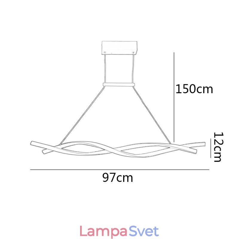 Moderné závesné svietidlo Twist Design závesná lampa Jedáleň