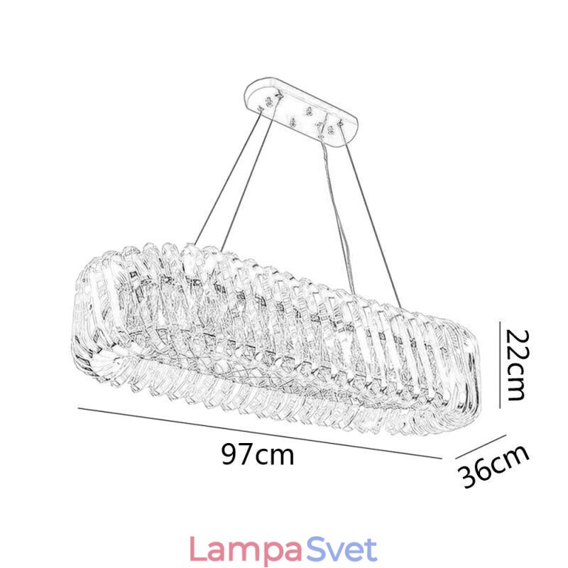 Luxusný sklenený závesný luster v európskom štýle