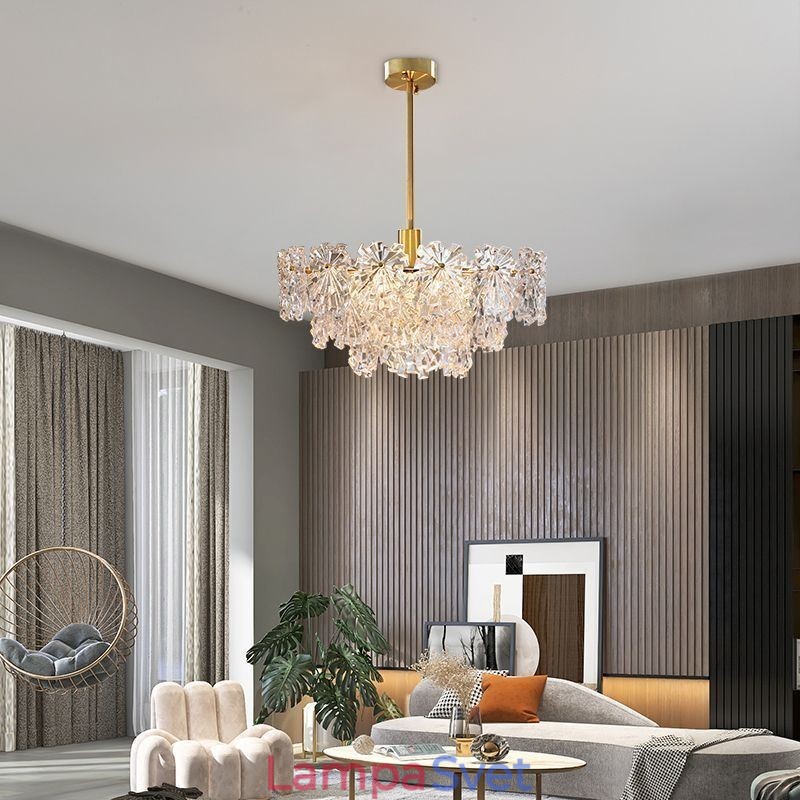 Luxusné závesné svetlo Home Dekor Sklenený luster Living