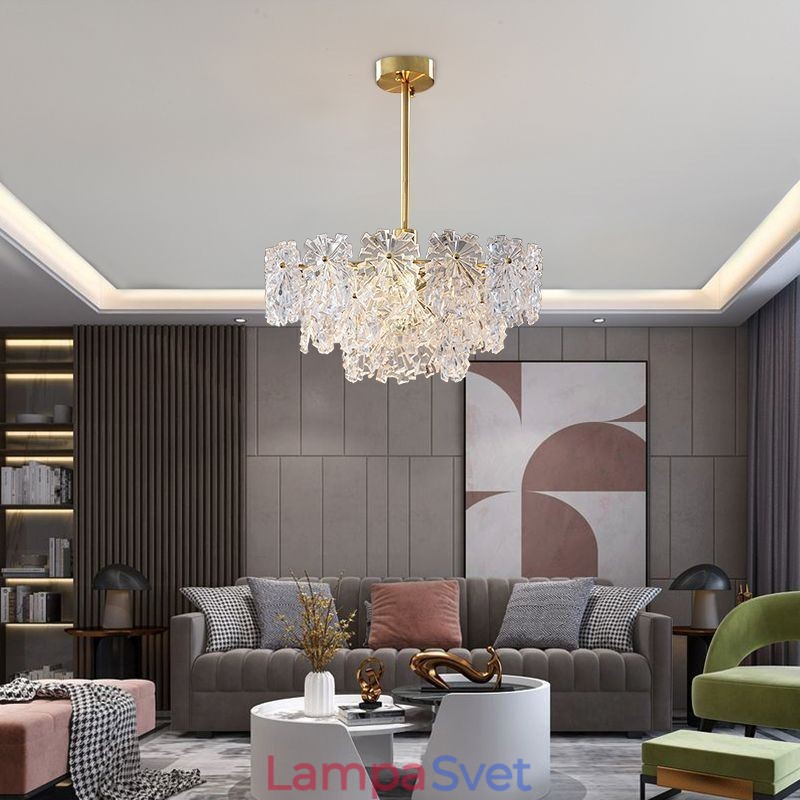 Luxusné závesné svetlo Home Dekor Sklenený luster Living