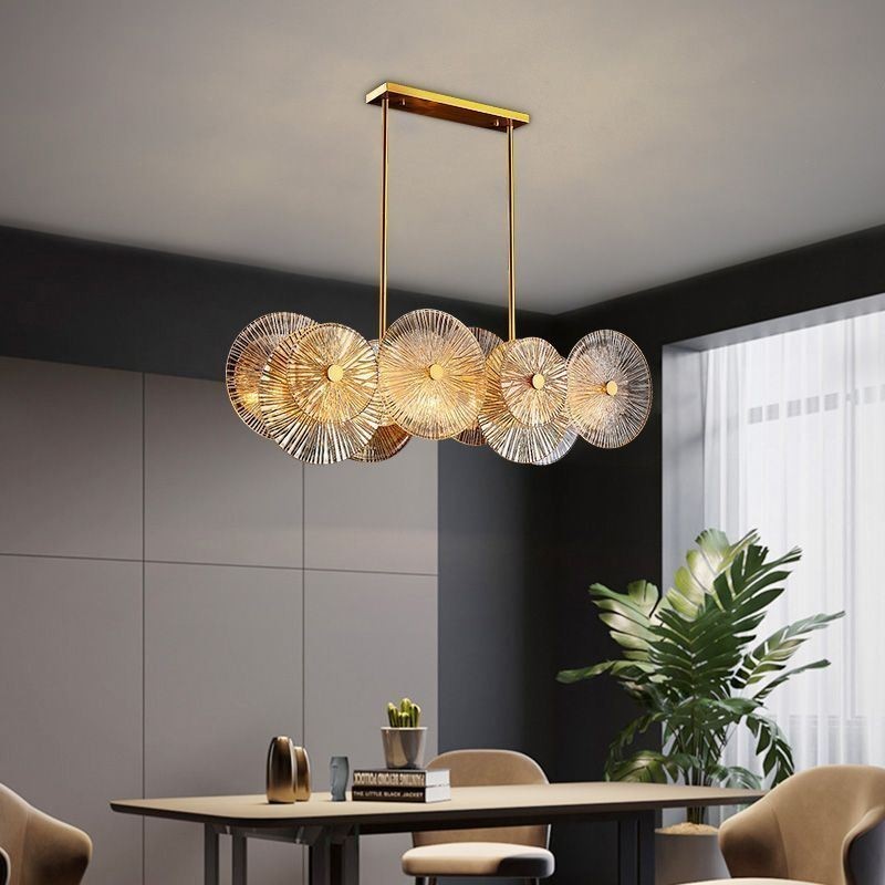 Moderný luster Spark Disc Luster Ohňostroj Sklenená závesná lampa Osvetlenie domácnosti