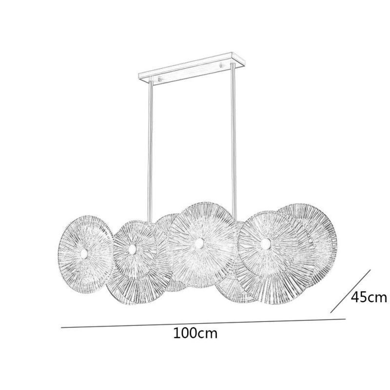 Moderný luster Spark Disc Luster Ohňostroj Sklenená závesná lampa Osvetlenie domácnosti