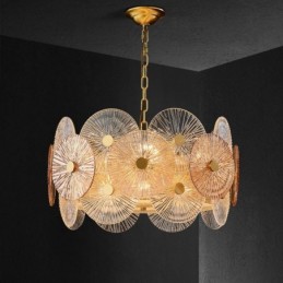 Moderný luster Spark Disc Luster Ohňostroj Sklenená závesná lampa Home Deco osvetlenie