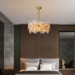 Moderný luster Spark Disc Luster Ohňostroj Sklenená závesná lampa Home Deco osvetlenie