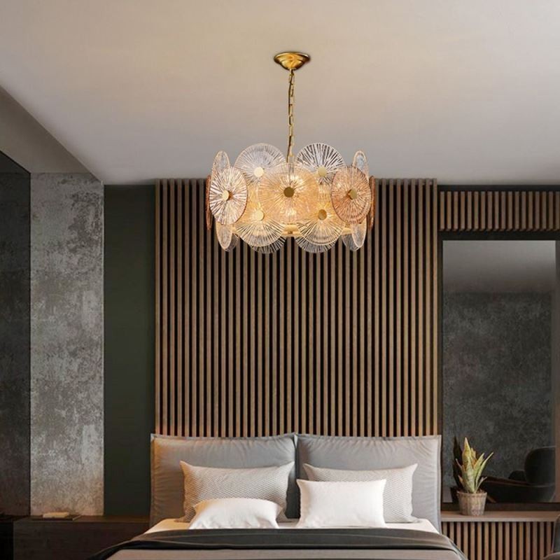 Moderný luster Spark Disc Luster Ohňostroj Sklenená závesná lampa Home Deco osvetlenie