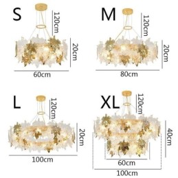 Závesné svetlo z javorového listu European Home Decor Sklenený luster