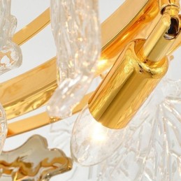 Závesné svetlo z javorového listu European Home Decor Sklenený luster