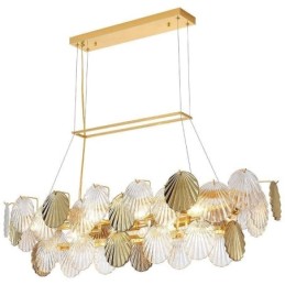 Luxusný sklenený luster Módna lampa Tvar škrupiny Sklenená závesná lampa