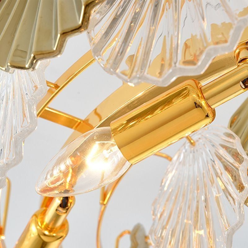 Luxusný sklenený luster Módna lampa Tvar škrupiny Sklenená závesná lampa