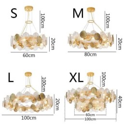 Moderné mušľové sklenené lusterové svetlá jedáleň