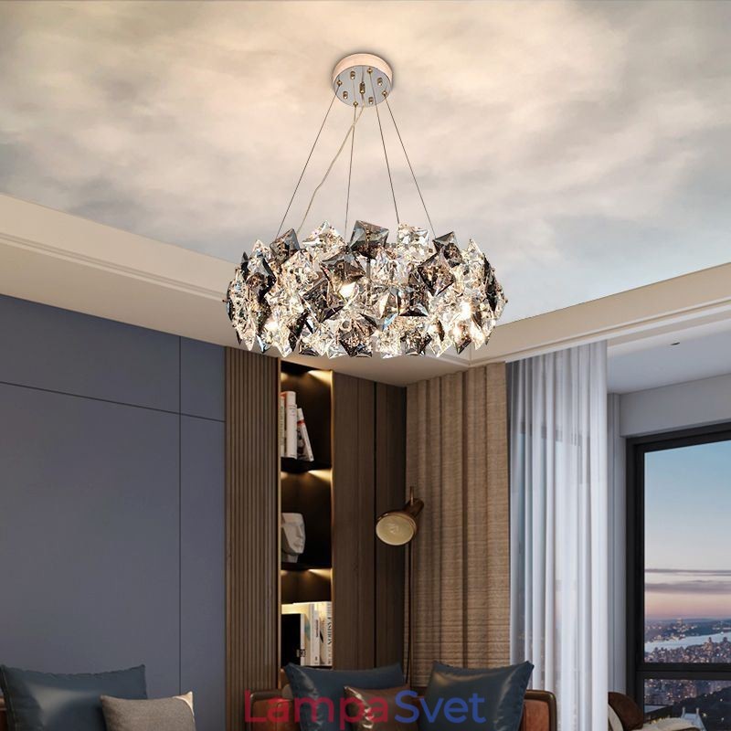 Ľahký luxusný sklenený luster Moderné minimalistické závesné svietidlo Living