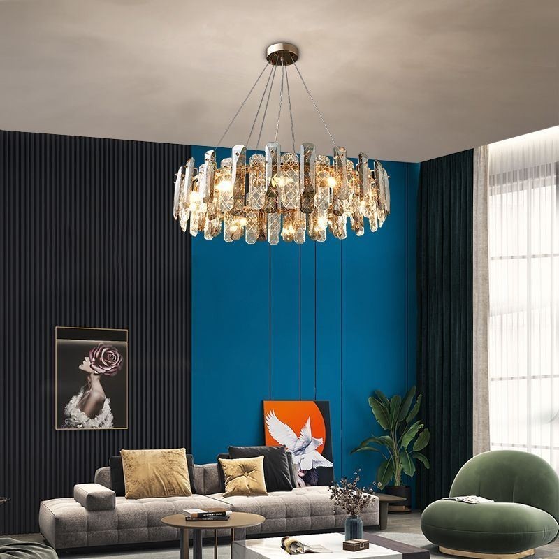 Európske sklenené závesné svetlo Luxusná závesná lampa