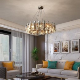 Európske sklenené závesné svetlo Luxusná závesná lampa