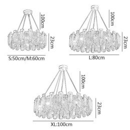 Európske sklenené závesné svetlo Luxusná závesná lampa
