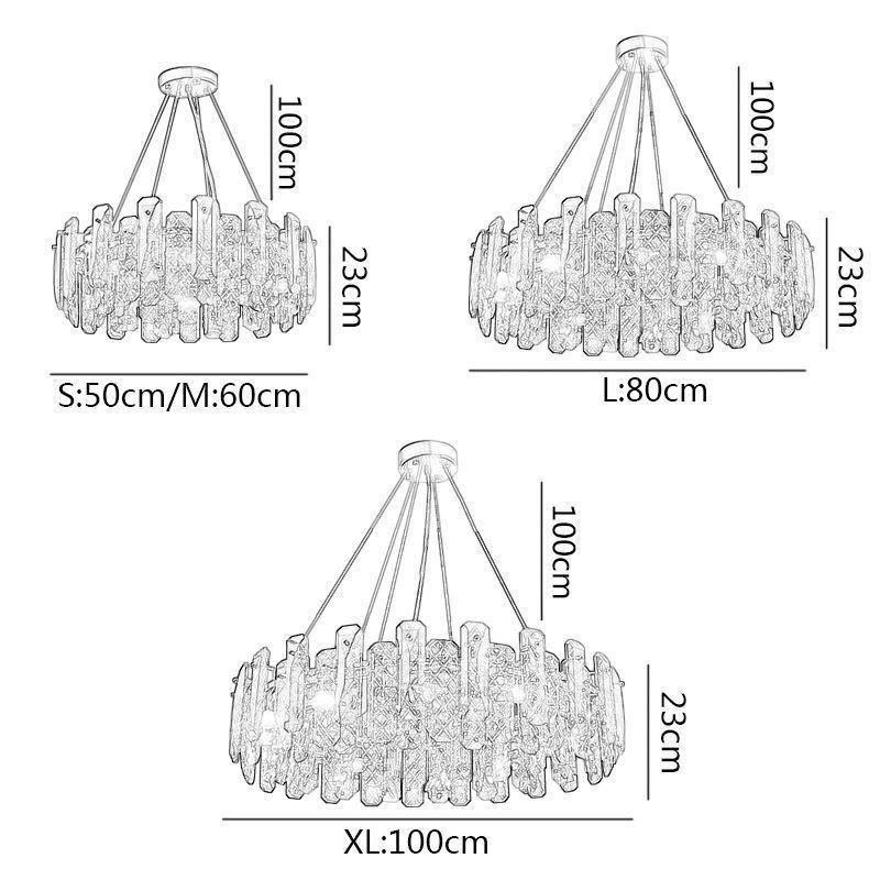 Európske sklenené závesné svetlo Luxusná závesná lampa
