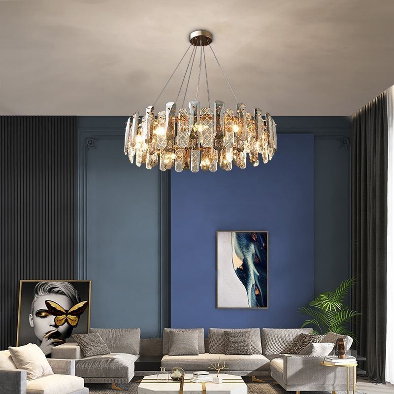 Európske sklenené závesné svetlo Luxusná závesná lampa