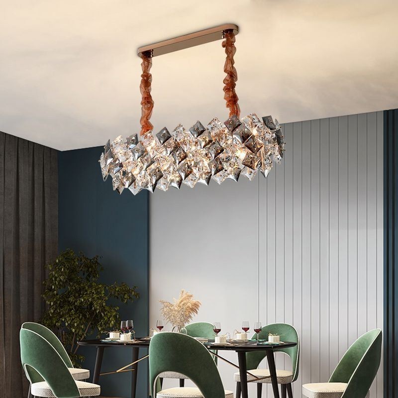 Európsky sklenený luster Creative Light Luxusné závesné osvetlenie