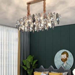 Svetlo Luxusné závesné svietidlo Bytový dekor Sklenený luster Living