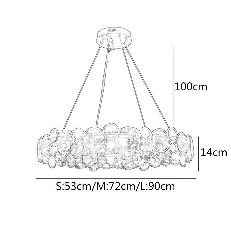 Európsky sklenený luster Creative Light Luxusné závesné svietidlo