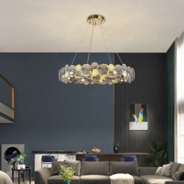 Európsky sklenený luster Creative Light Luxusné závesné svietidlo