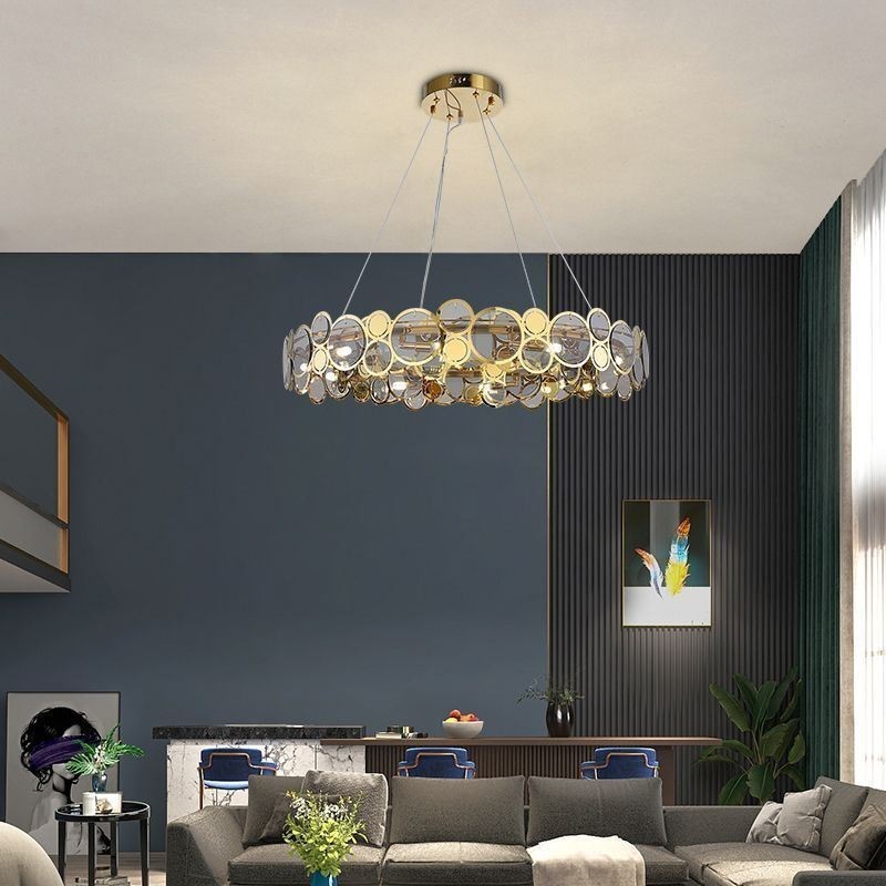 Európsky sklenený luster Creative Light Luxusné závesné svietidlo