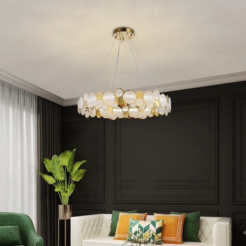 Európsky sklenený luster Creative Light Luxusné závesné svietidlo