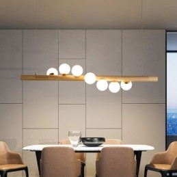 Závesná lampa s kúzelnou fazuľou Light Wood Strip