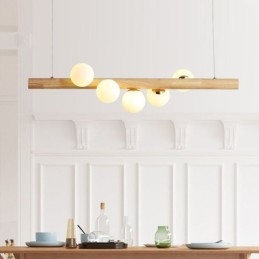 Závesná lampa s kúzelnou fazuľou Light Wood Strip