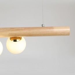 Závesná lampa s kúzelnou fazuľou Light Wood Strip