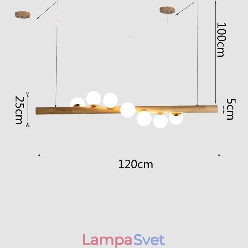 Závesná lampa s kúzelnou fazuľou Light Wood Strip