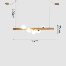 Závesná lampa s kúzelnou fazuľou Light Wood Strip
