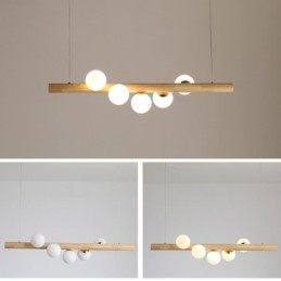 Závesná lampa s kúzelnou fazuľou Light Wood Strip