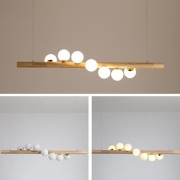 Závesná lampa s kúzelnou fazuľou Light Wood Strip