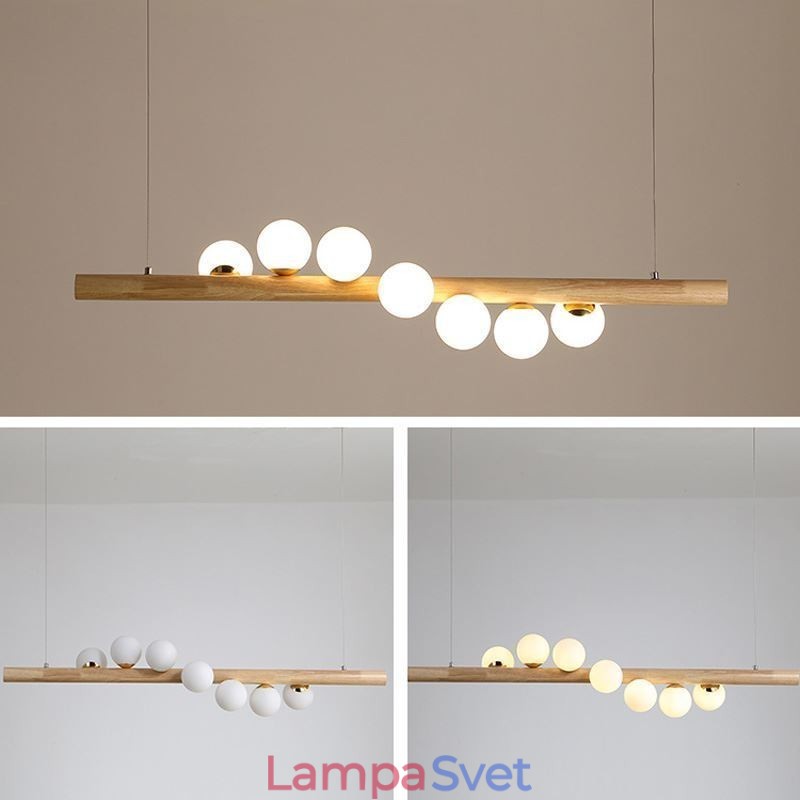Závesná lampa s kúzelnou fazuľou Light Wood Strip