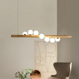 Závesná lampa s kúzelnou fazuľou Light Wood Strip