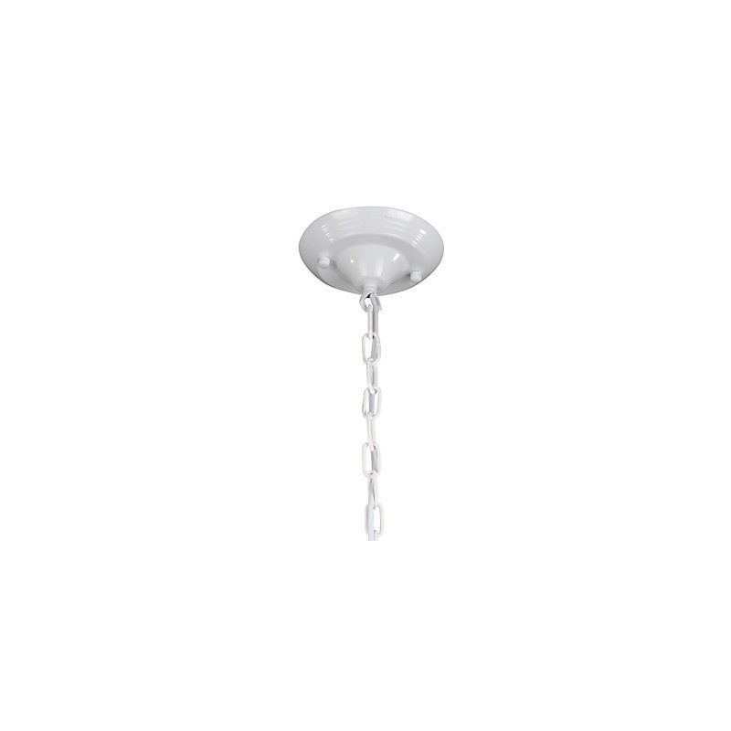 Luster Mini Style Country Garage biela + modré sklenené svetlá