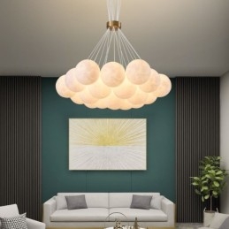 Luster Moon Bubble Modern 3D Print Balls Závesná lampa