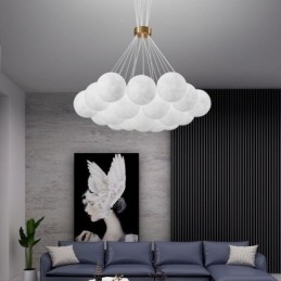 Luster Moon Bubble Modern 3D Print Balls Závesná lampa