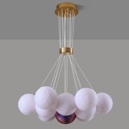 Luster Moon Bubble Modern 3D Print Balls Závesná lampa