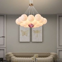 Luster Moon Bubble Modern 3D Print Balls Závesná lampa