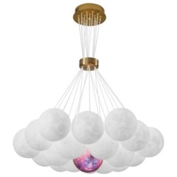 Luster Moon Bubble Modern 3D Print Balls Závesná lampa