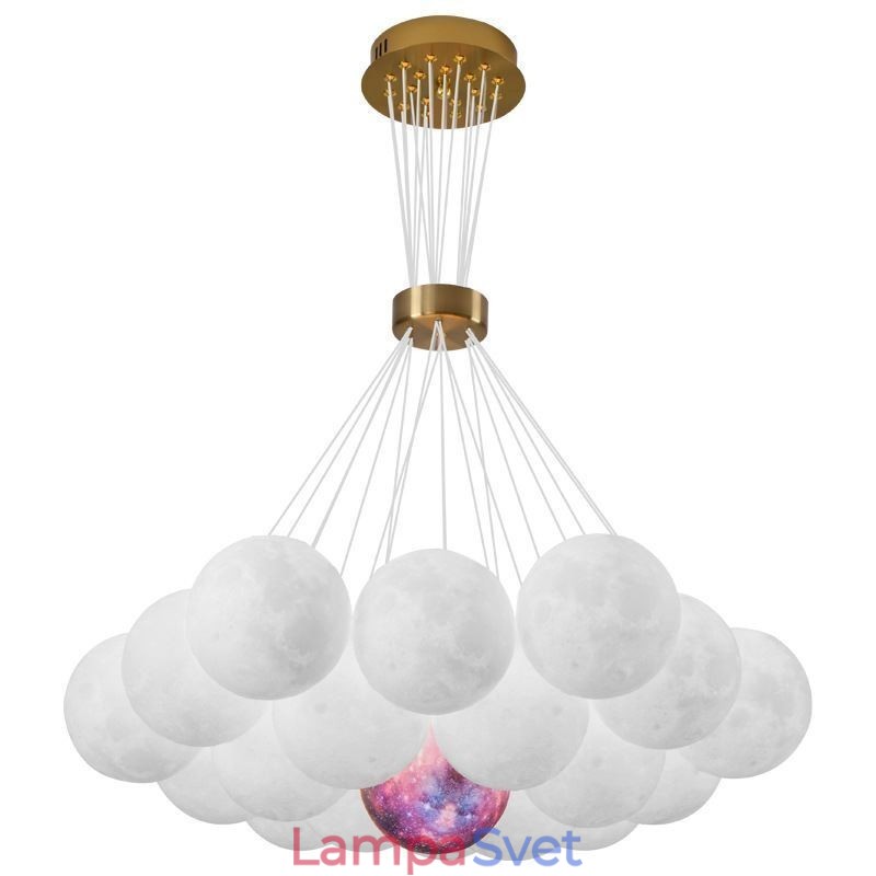 Luster Moon Bubble Modern 3D Print Balls Závesná lampa