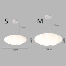 Kreatívna závesná lampa Závesné svetlo s bielym obláčikom